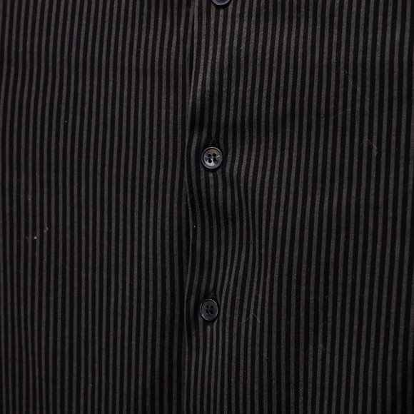Armani Collezioni Black Pinstripe Shirt - Picture 7 of 10